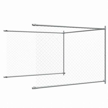 vidaXL 犬用ケージ ドア付き グレー 6x2x1.5 m 亜鉛メッキ鋼動物&ペット用品 ペット用品 犬用品 犬小屋・ドッグラン(代引不可)