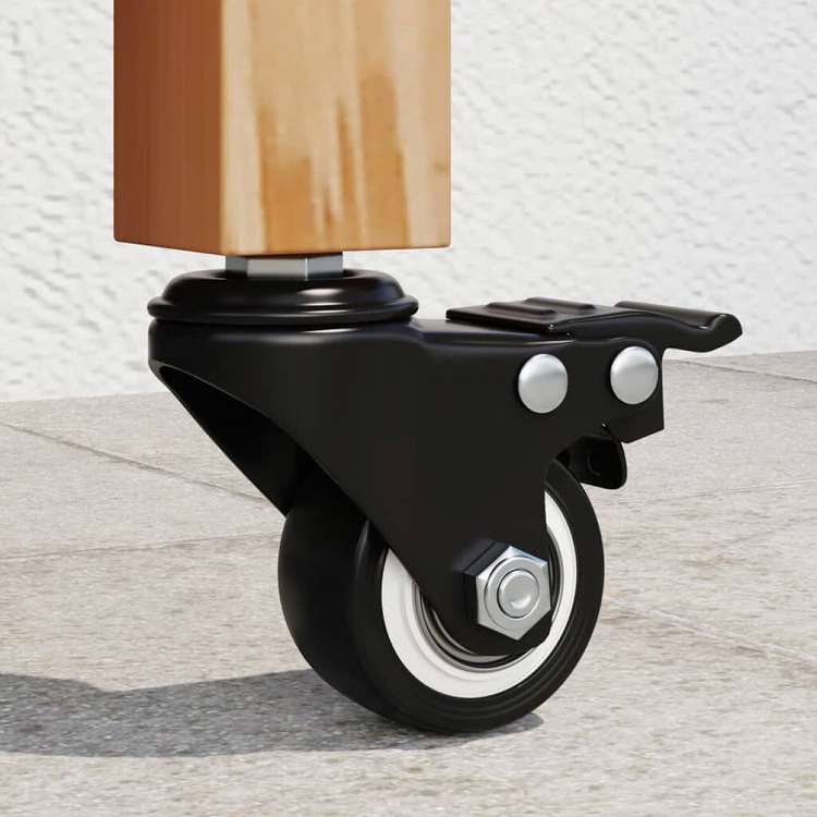 vidaXL キャスターホイール 4個 ブラック 35 mm 鉄ハードウェア ハードウェアアクセサリ キャスター(代引不可)