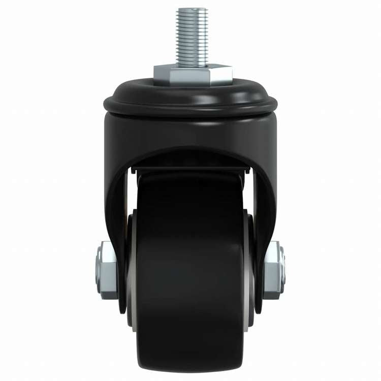 vidaXL キャスターホイール 4個 ブラック 35 mm 鉄ハードウェア ハードウェアアクセサリ キャスター(代引不可)