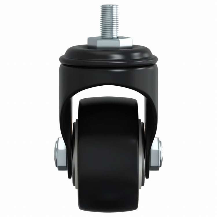 vidaXL キャスターホイール 4個 ブラック 35 mm 鉄ハードウェア ハードウェアアクセサリ キャスター(代引不可)