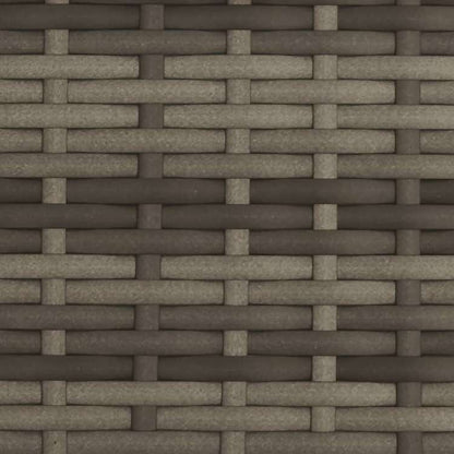 vidaXL ダブルサンラウンジャー キャノピー&クッション付き グレー ポリラタン家具 アウトドア家具 屋外椅子 サンラウンジャー(代引不可)