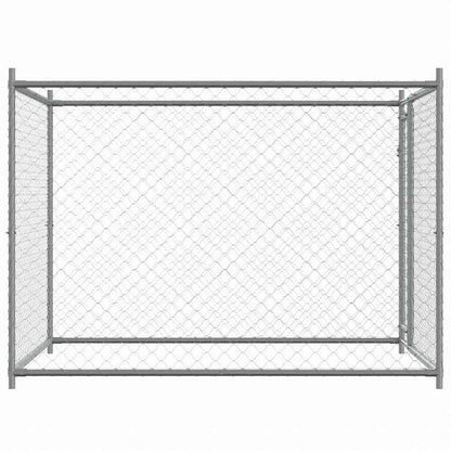 vidaXL 犬用ケージ ドア付き グレー 2x2x1.5 m 亜鉛メッキ鋼Animals & Pet Supplies ペット用品 犬用品 犬小屋・ドッグラン(代引不可)