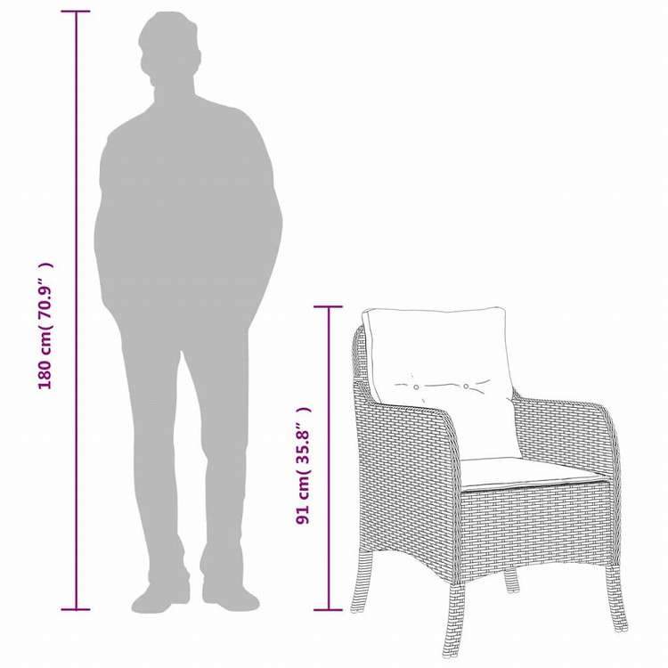 vidaXL ガーデンラウンジ3点セット クッション付き ポリラタン製 グレー家具 アウトドア家具 屋外家具セット(代引不可)