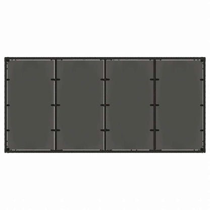 vidaXL ガーデンテーブル ガラストップ付き 190x90x75 cm ポリラタン製 ブラック家具 アウトドア家具 アウトドアテーブル(代引不可)