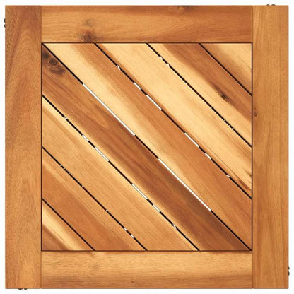 vidaXL コーヒーテーブル ワイヤーベース付き ブラック 38x38x38cm アカシア無垢材家具 アウトドア家具 アウトドアテーブル(代引不可)