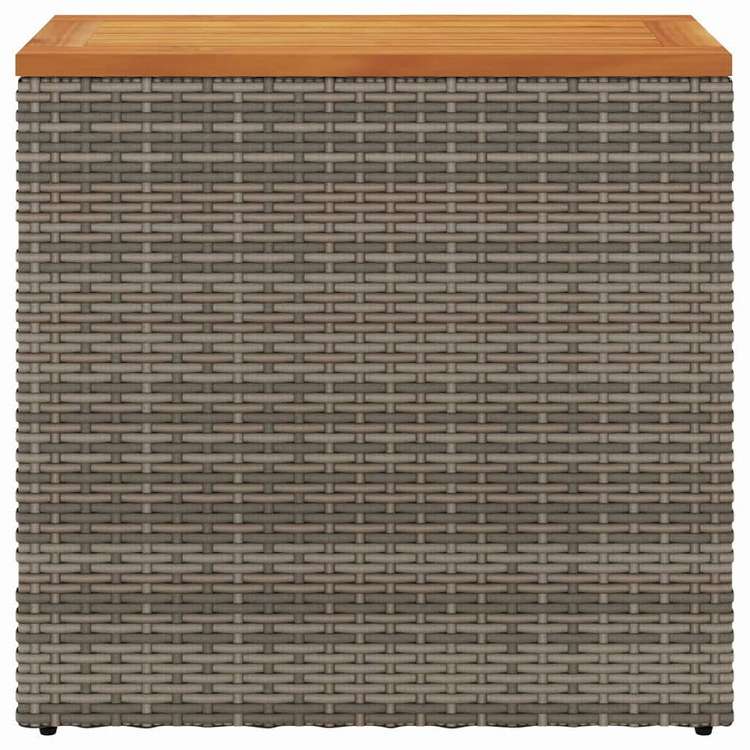 vidaXL ガーデンサイドテーブル ガラス天板付 グレー 58x27.5x55 cm ポリラタン製家具 アウトドア家具 アウトドアテーブル(代引不可)