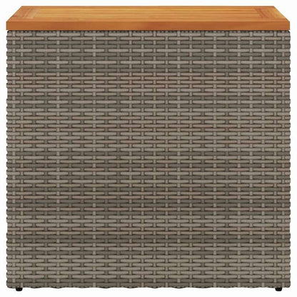 vidaXL ガーデンサイドテーブル ガラス天板付 グレー 58x27.5x55 cm ポリラタン製家具 アウトドア家具 アウトドアテーブル(代引不可)