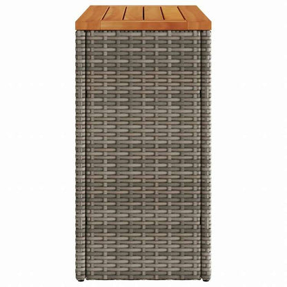 vidaXL ガーデンサイドテーブル ガラス天板付 グレー 58x27.5x55 cm ポリラタン製家具 アウトドア家具 アウトドアテーブル(代引不可)