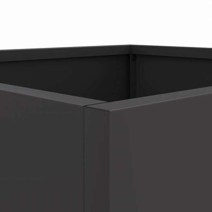 vidaXL プランター ブラック 42x40x39 cm スチールホーム&ガーデン 芝&ガーデン ガーデニング 鉢植え・プランター(代引不可)