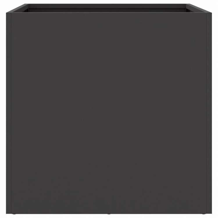 vidaXL プランター ブラック 49x47x46cm スチールホーム&ガーデン 芝&ガーデン ガーデニング 鉢植え・プランター(代引不可)