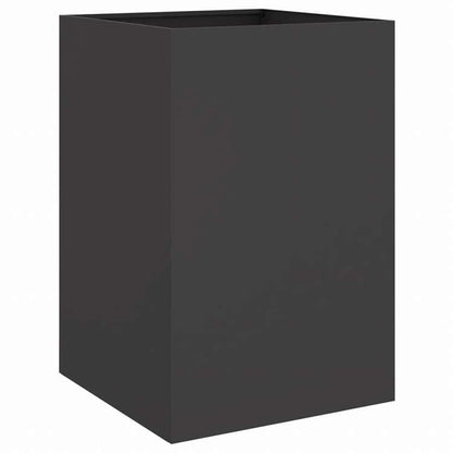 vidaXL プランター ブラック 52x48x75cm スチールホーム&ガーデン 芝&ガーデン ガーデニング 鉢植え・プランター(代引不可)
