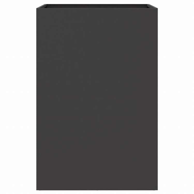 vidaXL プランター ブラック 52x48x75cm スチールホーム&ガーデン 芝&ガーデン ガーデニング 鉢植え・プランター(代引不可)