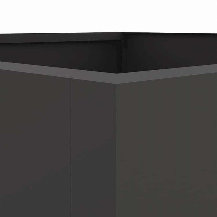 vidaXL プランター ブラック 52x48x75cm スチールホーム&ガーデン 芝&ガーデン ガーデニング 鉢植え・プランター(代引不可)