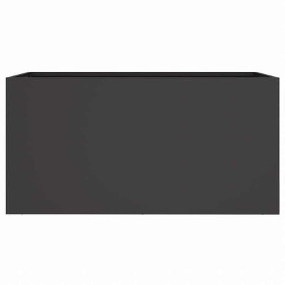 vidaXL プランター ブラック 62x30x29cm スチールホーム&ガーデン 芝&ガーデン ガーデニング 鉢植え・プランター(代引不可)