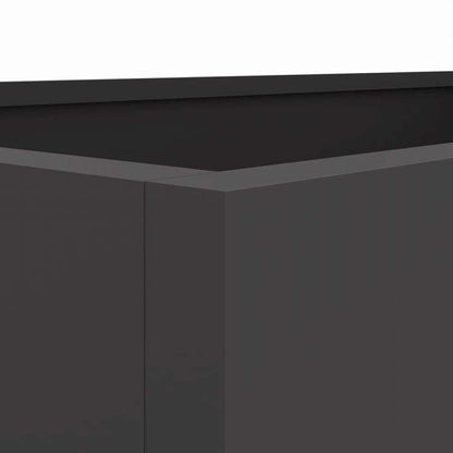 vidaXL プランター ブラック 62x30x29cm スチールホーム&ガーデン 芝&ガーデン ガーデニング 鉢植え・プランター(代引不可)