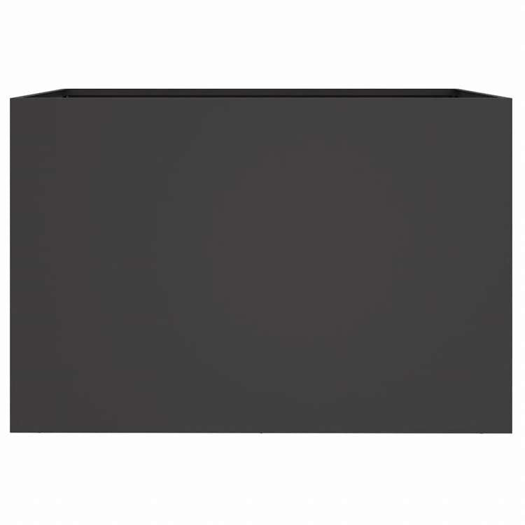 vidaXL プランター ブラック 62x40x39cm スチールホーム&ガーデン 芝&ガーデン ガーデニング 鉢植え・プランター(代引不可)