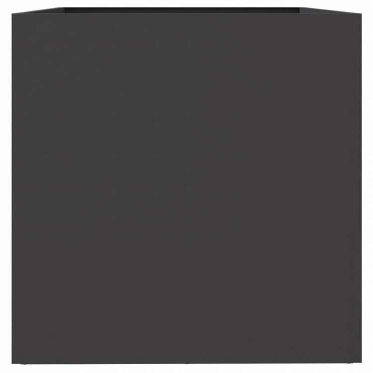 vidaXL プランター ブラック 62x40x39cm スチールホーム&ガーデン 芝&ガーデン ガーデニング 鉢植え・プランター(代引不可)