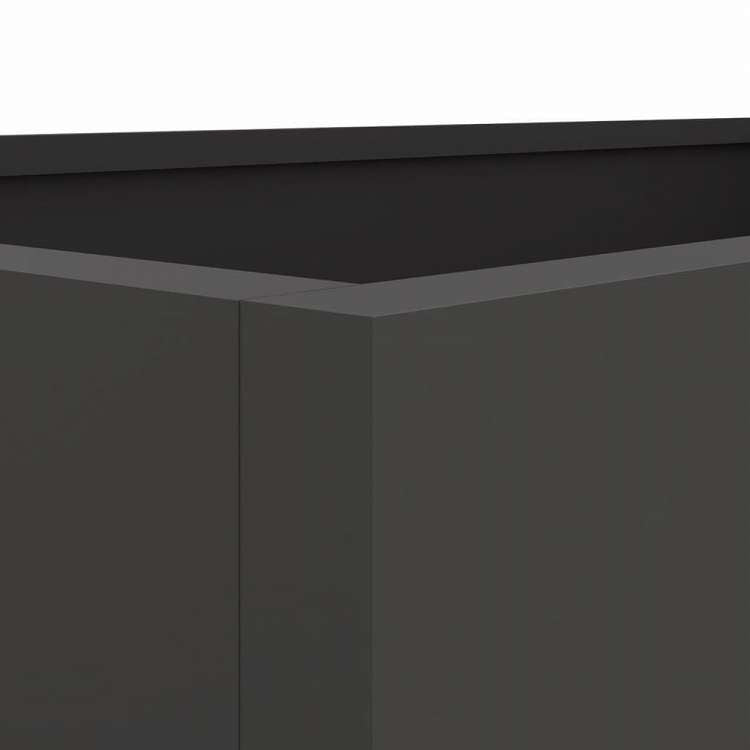 vidaXL プランター ブラック 62x40x39cm スチールホーム&ガーデン 芝&ガーデン ガーデニング 鉢植え・プランター(代引不可)