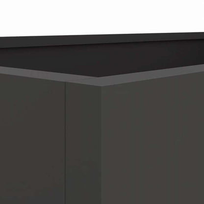vidaXL プランター ブラック 62x40x39cm スチールホーム&ガーデン 芝&ガーデン ガーデニング 鉢植え・プランター(代引不可)