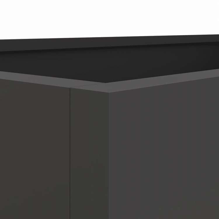 vidaXL プランター ブラック 62x47x46cm スチールホーム&ガーデン 芝&ガーデン ガーデニング 鉢植え・プランター(代引不可)
