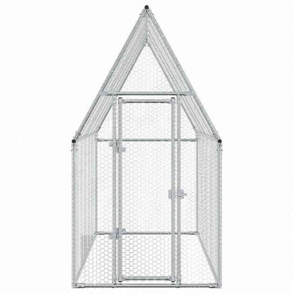 vidaXL 鶏小屋 シルバー 200x100x190 cm 亜鉛メッキ鋼動物&ペット用品 ペット用品 小動物用品 小動物 飼育・ケージ(代引不可)