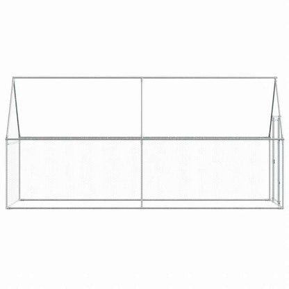 vidaXL 鶏小屋 シルバー 400x100x190 cm 亜鉛メッキ鋼動物&ペット用品 ペット用品 小動物用品 小動物 飼育・ケージ(代引不可)