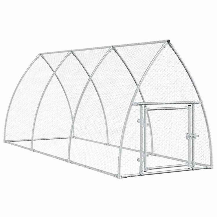 vidaXL 鶏小屋 シルバー 300x105x120 cm 亜鉛メッキ鋼動物&ペット用品 ペット用品 小動物用品 小動物 飼育・ケージ(代引不可)