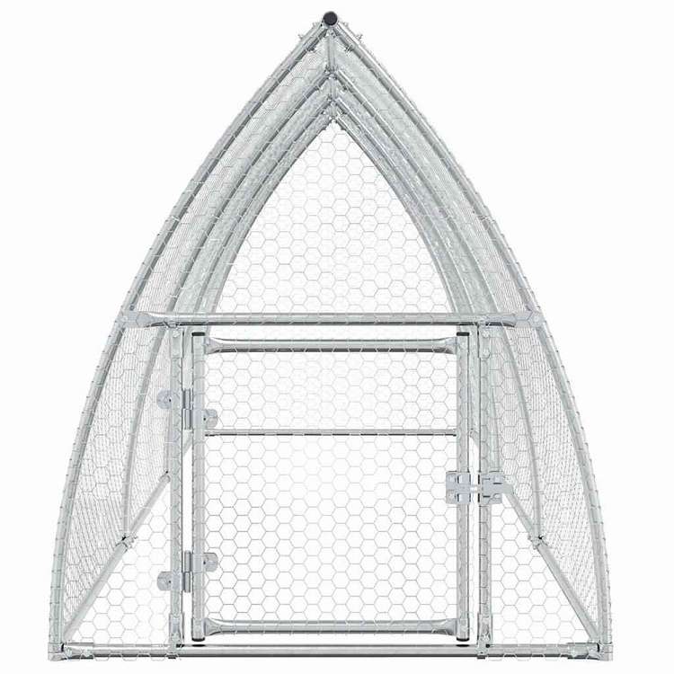 vidaXL 鶏小屋 シルバー 300x105x120 cm 亜鉛メッキ鋼動物&ペット用品 ペット用品 小動物用品 小動物 飼育・ケージ(代引不可)