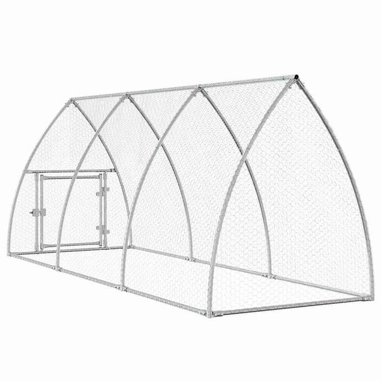vidaXL 鶏小屋 シルバー 300x105x120 cm 亜鉛メッキ鋼動物&ペット用品 ペット用品 小動物用品 小動物 飼育・ケージ(代引不可)