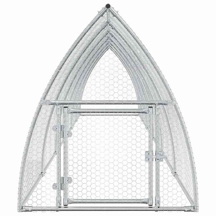 vidaXL 鶏小屋 シルバー 600x105x120 cm 亜鉛メッキ鋼動物&ペット用品 ペット用品 小動物用品 小動物 飼育・ケージ(代引不可)