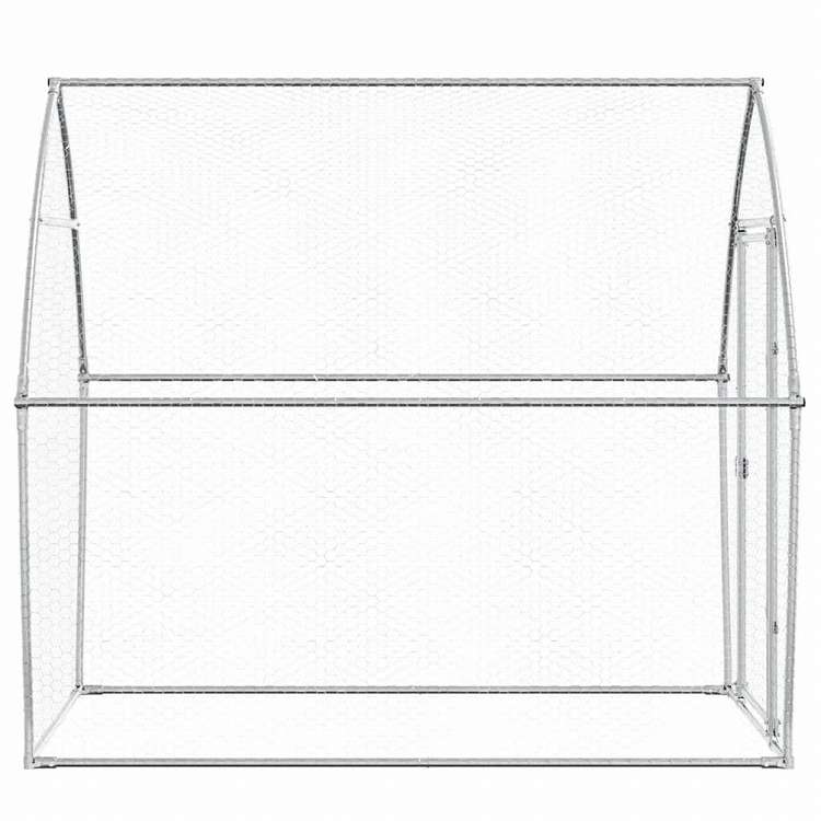 vidaXL 鶏小屋 シルバー 200x105x182 cm 亜鉛メッキ鋼動物&ペット用品 ペット用品 小動物用品 小動物 飼育・ケージ(代引不可)