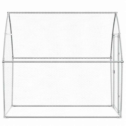 vidaXL 鶏小屋 シルバー 200x105x182 cm 亜鉛メッキ鋼動物&ペット用品 ペット用品 小動物用品 小動物 飼育・ケージ(代引不可)
