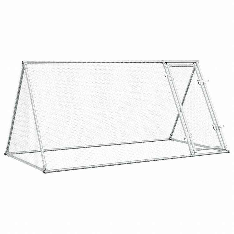 vidaXL 鶏小屋 シルバー 200x105x91 cm 亜鉛メッキ鋼動物&ペット用品 ペット用品 小動物用品 小動物 飼育・ケージ(代引不可)