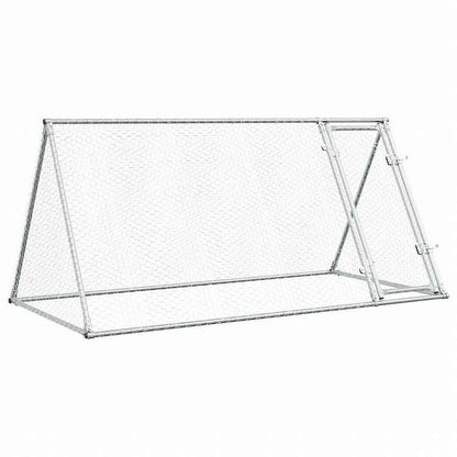 vidaXL 鶏小屋 シルバー 200x105x91 cm 亜鉛メッキ鋼動物&ペット用品 ペット用品 小動物用品 小動物 飼育・ケージ(代引不可)