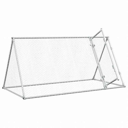 vidaXL 鶏小屋 シルバー 200x105x91 cm 亜鉛メッキ鋼動物&ペット用品 ペット用品 小動物用品 小動物 飼育・ケージ(代引不可)