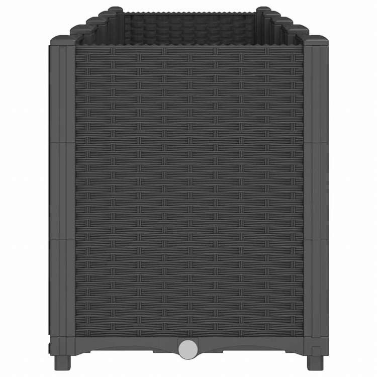 vidaXL ガーデンプランター ブラック 160x40x53 cm PPホーム&ガーデン 芝&ガーデン ガーデニング 鉢植え・プランター(代引不可)