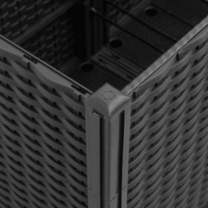 vidaXL ガーデンプランター ブラック 160x40x53 cm PPホーム&ガーデン 芝&ガーデン ガーデニング 鉢植え・プランター(代引不可)