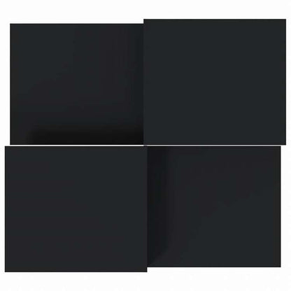 vidaXL コーヒーテーブル 2点 ブラック エンジニアリングウッド家具 テーブル アクセントテーブル コーヒーテーブル(代引不可)