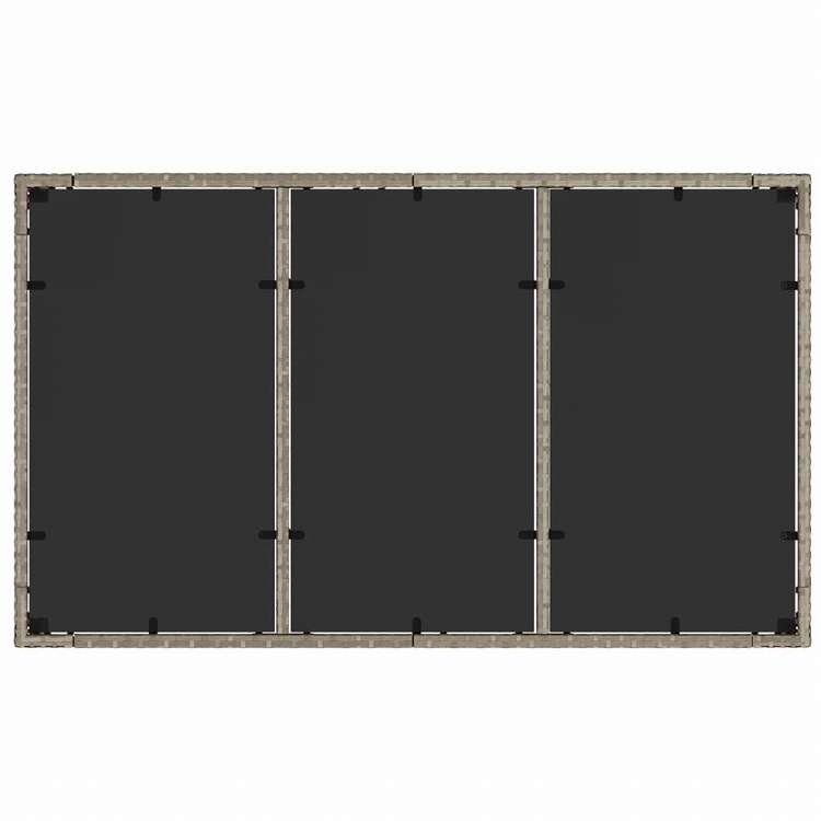vidaXL ガーデンテーブル ガラス天板付き 150x90x75 cm ポリラタン製 ライトグレー家具 アウトドア家具 アウトドアテーブル(代引不可)