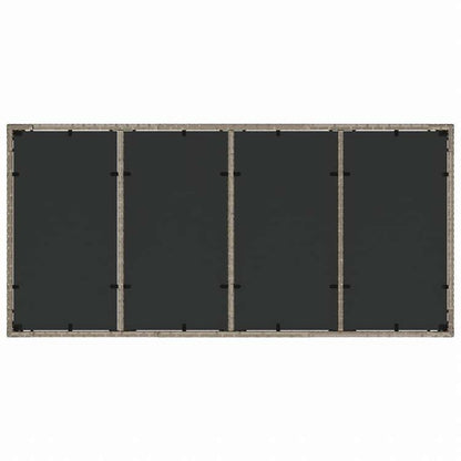 vidaXL ガーデンテーブル ガラス天板付き 190x90x75 cm ポリラタン製 ライトグレー家具 アウトドア家具 アウトドアテーブル(代引不可)