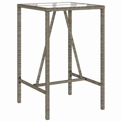 vidaXL 屋外用バーテーブル グレー 70x70x110 cm ポリラタン製家具 アウトドア家具 アウトドアテーブル(代引不可)