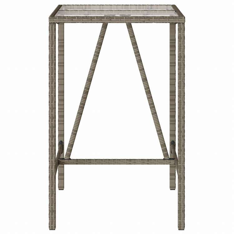 vidaXL 屋外用バーテーブル グレー 70x70x110 cm ポリラタン製家具 アウトドア家具 アウトドアテーブル(代引不可)