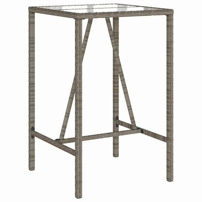 vidaXL 屋外用バーテーブル グレー 70x70x110 cm ポリラタン製家具 アウトドア家具 アウトドアテーブル(代引不可)