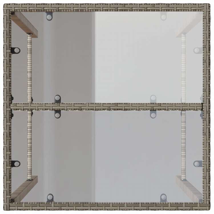 vidaXL 屋外用バーテーブル グレー 70x70x110 cm ポリラタン製家具 アウトドア家具 アウトドアテーブル(代引不可)