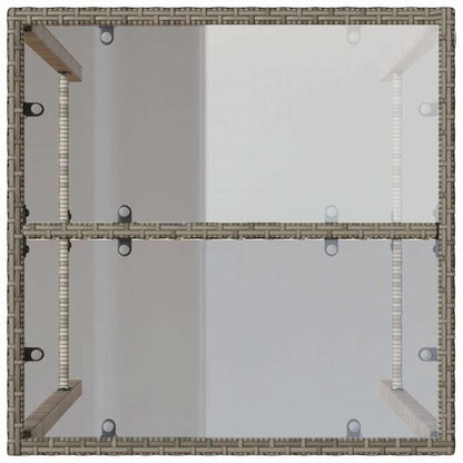 vidaXL 屋外用バーテーブル グレー 70x70x110 cm ポリラタン製家具 アウトドア家具 アウトドアテーブル(代引不可)