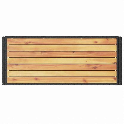 vidaXL バーカート 3段 ブラック ポリラタン&アカシア無垢材家具 トローリー キッチン・ダイニング トローリー(代引不可)