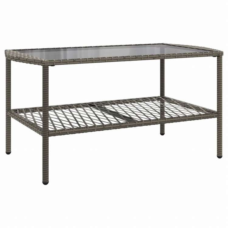 vidaXL ガーデンソファ4点セット クッション付き 灰色 ポリラタン製家具 アウトドア家具 屋外家具セット(代引不可)