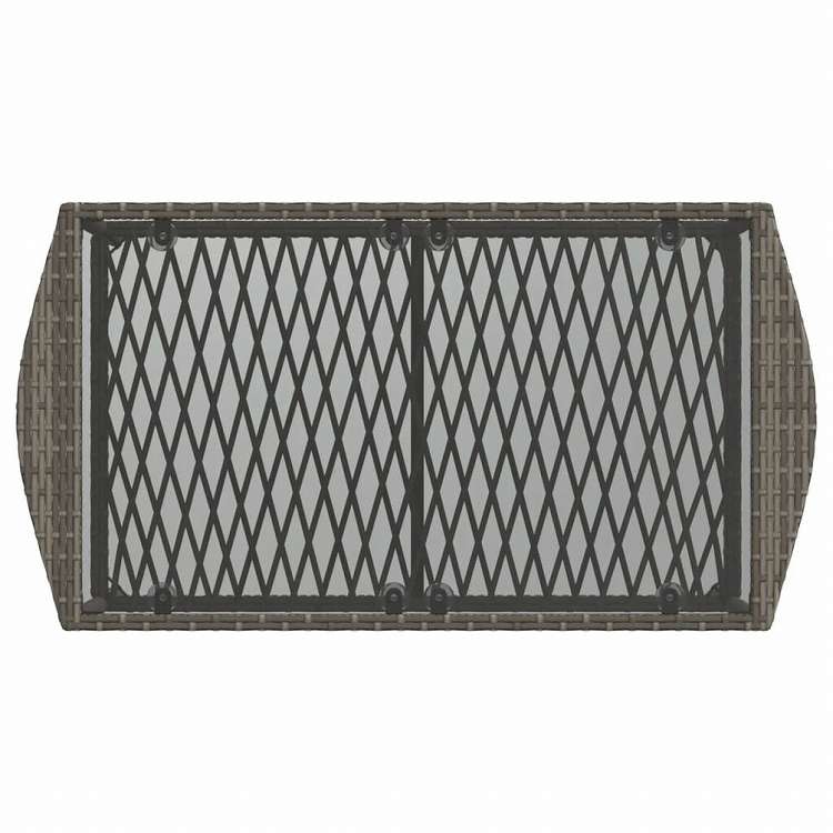 vidaXL ガーデンソファ4点セット クッション付き 灰色 ポリラタン製家具 アウトドア家具 屋外家具セット(代引不可)