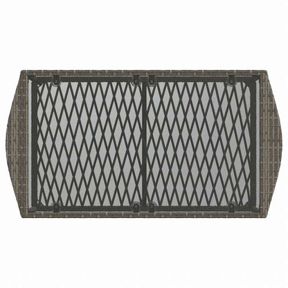 vidaXL ガーデンソファ4点セット クッション付き 灰色 ポリラタン製家具 アウトドア家具 屋外家具セット(代引不可)