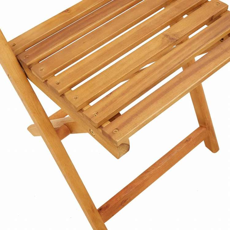 vidaXL ビストロチェア 2点 ブラック アカシア無垢材&ポリラタン家具 アウトドア家具 屋外椅子 アウトドアベンチチェア(代引不可)